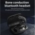 X6 Bluetooth compatible Headset Binaural With Charging Bin Air Conduction Business Stereo Wireless Earbuds black