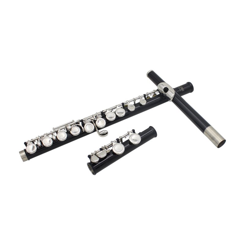 16-Hole Concert Flute Set C Key Woodwind Instrument with Gloves Mini Screwdriver Padded Case 