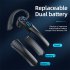 X7 Bluetooth Headset With Replaceable Battery Power Display Voice Control Driving Business Earphone black Three batteries boxed