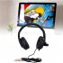 X7 Music Game Headset With Microphone Telescopic Adjustment For Computers With 3 5mm Jack Plug And Play Noise Reduction Earphone black