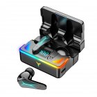 X7 Tws Blutooth-compatible Game  Earbuds Wireless Gaming Earphone Sports Led Display Noise Cancelling Hd Bass Headset black