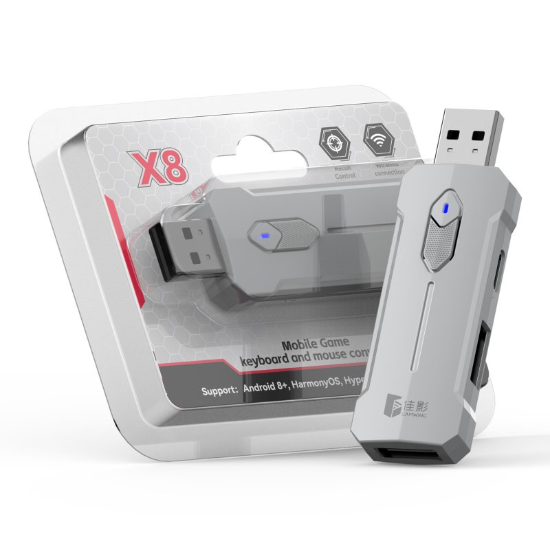X8 Keyword Mouse Adapter Plug Play Video Games Accessories Keyboard Mouse Converter Compatible For Android System Single converter X8