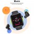 X8 Smart Watch Tws Bluetooth compatible Earphone 2 in 1 Compatible Heart Rate Blood Pressure Monitor Smartwatch For Android Ios black