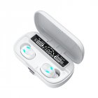 X8 Wireless  Headsets Earphones With Charging Box Led Power Display Sports In-ear Tws Stereo Touch Bluetooth-compatible Headphones White