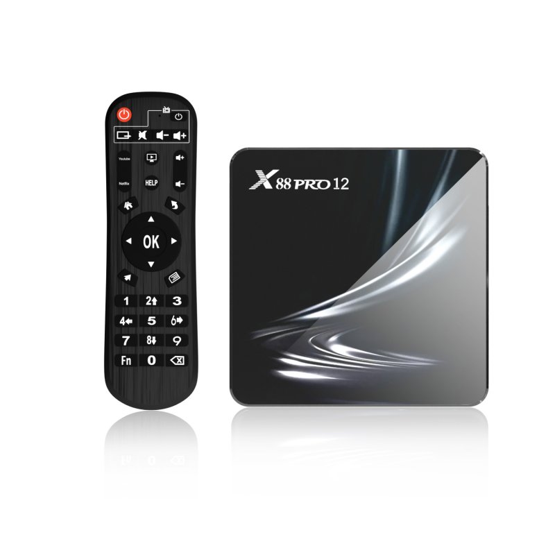 X88 Pro 12 Set Top Box Rk3318 Android 12.0 HD Dual Band Wifi6 Bluetooth Tv Box