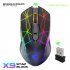 X9 Ultra Slim Wireless Rgb Gaming  Mouse Rechargeable Silent 2400 Dpi Adjustable Luminous Mouse Laptops Notebook Accessories black