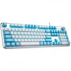 X9 White Blue Mechanical  Keyboard Full key Multi function High Special Axis Mechanical Keyboard White and blue