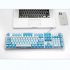 X9 White Blue Mechanical  Keyboard Full key Multi function High Special Axis Mechanical Keyboard White and blue