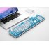 X9 White Blue Mechanical  Keyboard Full key Multi function High Special Axis Mechanical Keyboard Blue and white