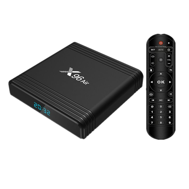 X96 4K Smart TV Set Up Box Air Android 9.0 HD Network Amlogic S905x3 black_4GB + 32GB with i8 Keyboard