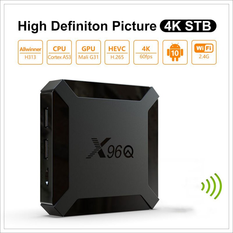 X96Q Smart Tv Box Android 10.0 Set-Top Box Digital TV Converter British regulatory