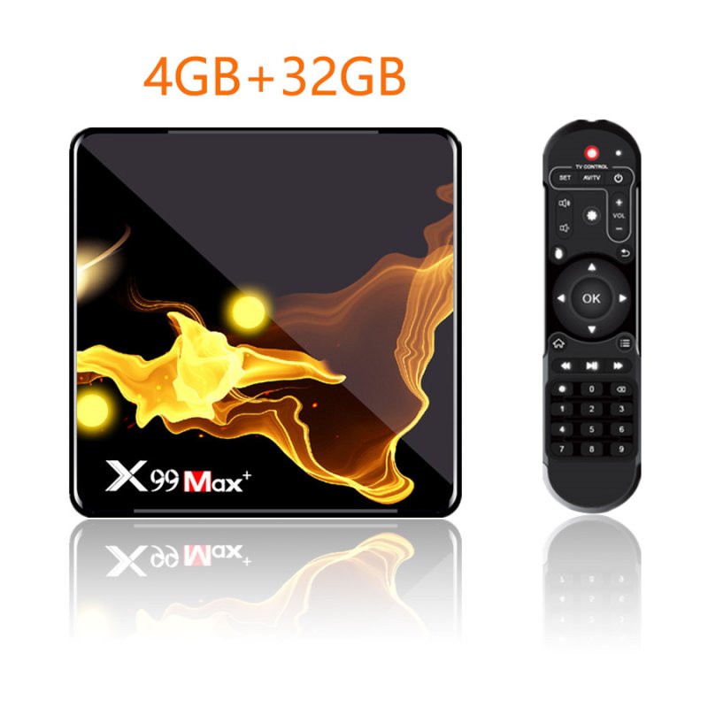 X99 Max+ Tv  Box S905x3 Chip Dual Frequency Wifi Uad Core 4gb Ram 32gb 64gb Wifismart Tv Box 4+32G_UK plug