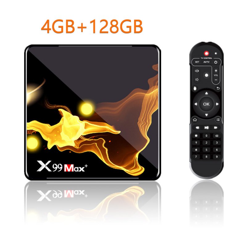 X99 Max+ Tv  Box S905x3 Chip Dual Frequency Wifi Uad Core 4gb Ram 32gb 64gb Wifismart Tv Box 4+128G_US plug