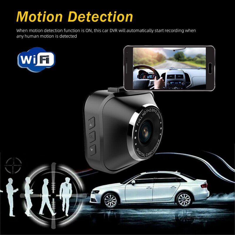 1080P HD Wifi Car Dash Cam DVR Camera 2 Inch Ips Screen Driving Recorder G-sensor Night Vision Camcorder 