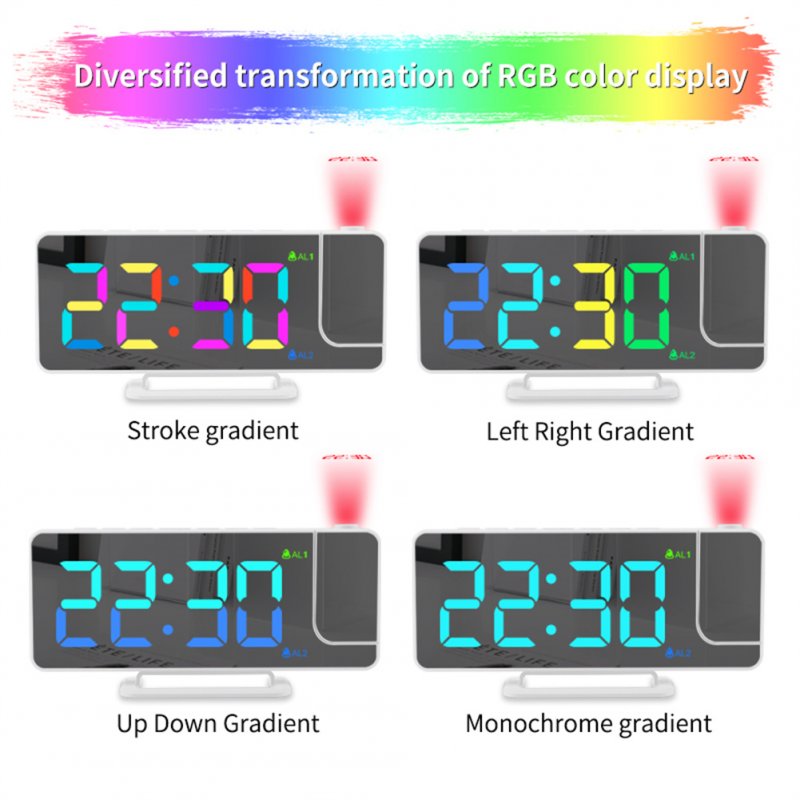 Digital Alarm Clock with 5v/1a USB Port 6 Levels Adjustable Brightness Clear LED Display Clock Black