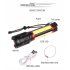XHP 70 COB LED High Bright USB Rechargeable Flashlight with Battery Reminder Function black A119