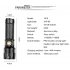 XHP 90 LED Flashlight Waterproof Zoom Torch USB Charging Camping Lamp black Model 1619