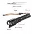 XHP 90 LED Flashlight with Safety Hammer Zoom 3 Modes Adjustable Night Lamp black Model 1650
