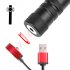 XHP50 LED Flashlight Magnetic Charging P50 Headlight Torch Built in Battery Multi purpose Lighting black