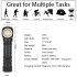 XHP50 LED Flashlight Magnetic Charging P50 Headlight Torch Built in Battery Multi purpose Lighting black