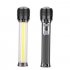 XHP70 COB Red Light Flashlight USB Rechargeable LCD Display Outdoor Torch black