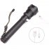 XHP70 High Powerful Zoomable Focus LED Flashlight Torch Light  Without Battery 