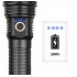 XHP70 LED Flashlight USB Rechargeable Zoomable Torch Lamp for Outdoor Camping 1915A  Long P70 USB cable