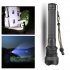 XHP70 Zoomable Focus LED Flashlight High Brightness Battery Display Torch with 2 Batteries black 2x18650 battery