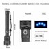 XHP70 Zoomable Focus LED Flashlight High Brightness Battery Display Torch with 2 Batteries Charger 2x26650 battery