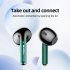 XKT16 Wireless Earbuds In Ear Hifi Stereo Headphones Noise Canceling with Mecha Style Charging Case Milky White