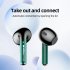 XKT16 Wireless Earbuds In Ear Hifi Stereo Headphones Noise Canceling with Mecha Style Charging Case Green