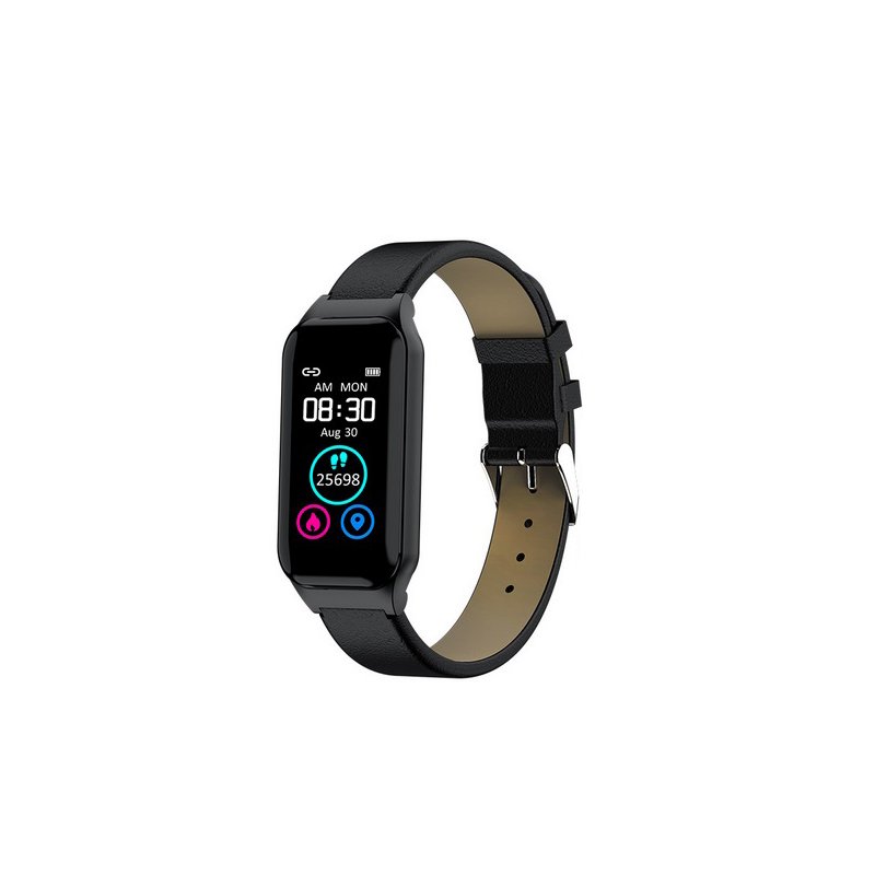 XM1 Bluetooth Earphone Sports Bracelet Color Screen Heart Rate Blood Pressure Monitor  Black
