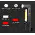 XPG COB Red White Light 90 Degree Adjustable USB Charging Working Flashlight 3189B small section