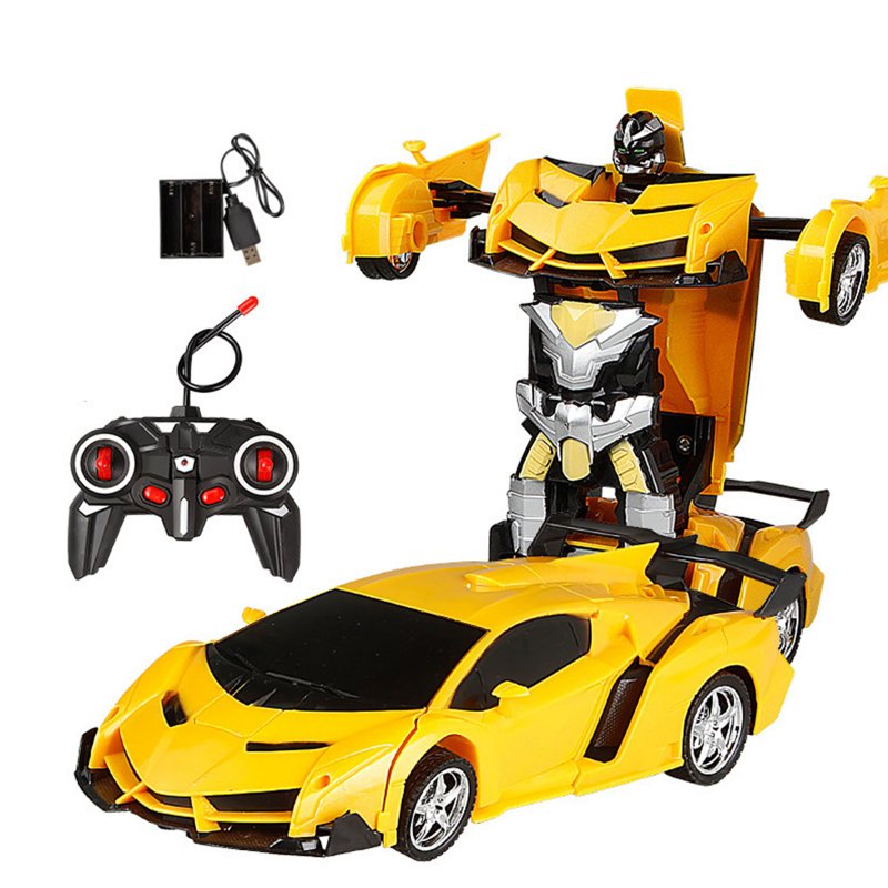 1:18 Remote Control Transforming Car One-button Deformation Robot Cars Toys for 3-11 Years Old Kids Red 