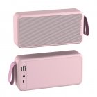 XS MAX Portable Wireless Speaker Crystal Clear Stereo Sound Rich Bass Speakers TF Card U Disk Audio Cable Player pink