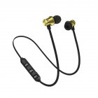 XT11 Magnetic Bluetooth 4.2 Earphone Sport Running Wireless Neckband Headset Headphone with Mic Stereo Music for Android Gold