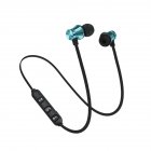 XT11 Magnetic Bluetooth 4.2 Earphone Sport Running Wireless Neckband Headset Headphone with Mic Stereo Music for Android blue