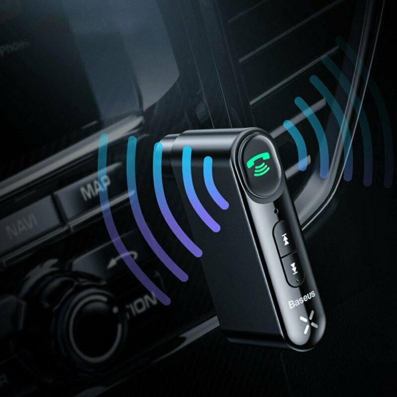 Aux Car Bluetooth-compatible 5.0 Mp3 Player Audio Converter Car Bluetooth-compatible Hands-free Calls Receiver Audio Adapter 