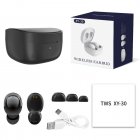 XY30 TWS Wireless Earbuds Headphones Binaural Stereo HIFI In Ear E-sports Game Earphones Lightweight Comfortable black