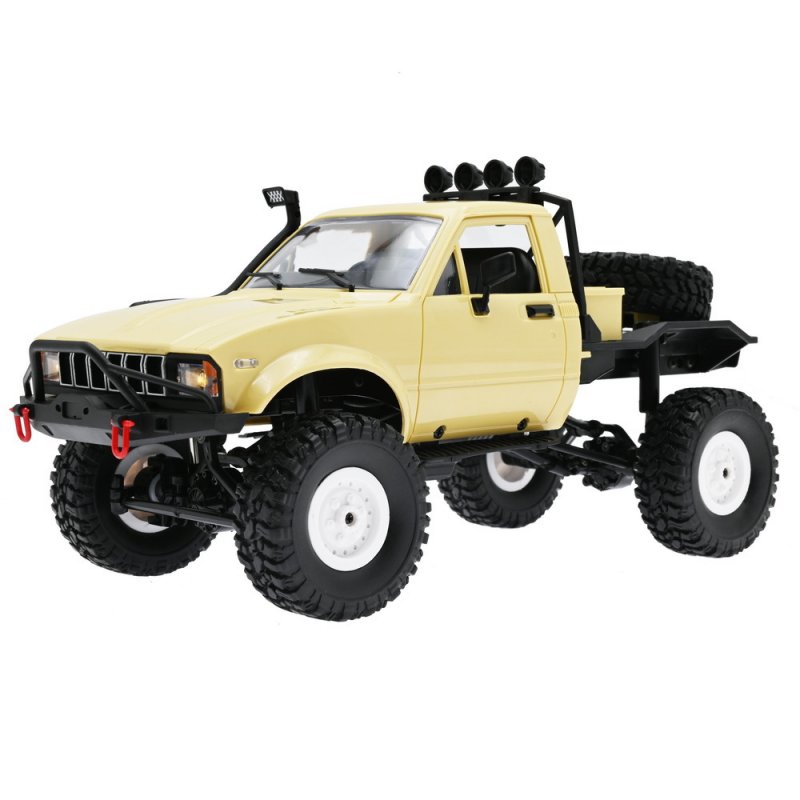1:16 2.4g Remote Control Car 1/16 Wpl C14 Semi-truck 4wd Climbing Car Toys 1 Battery Yellow