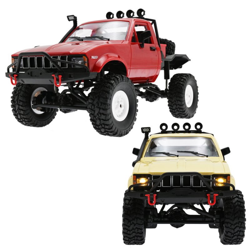 1:16 2.4g Remote Control Car 1/16 Wpl C14 Semi-truck 4wd Climbing Car Toys 1 Battery Yellow