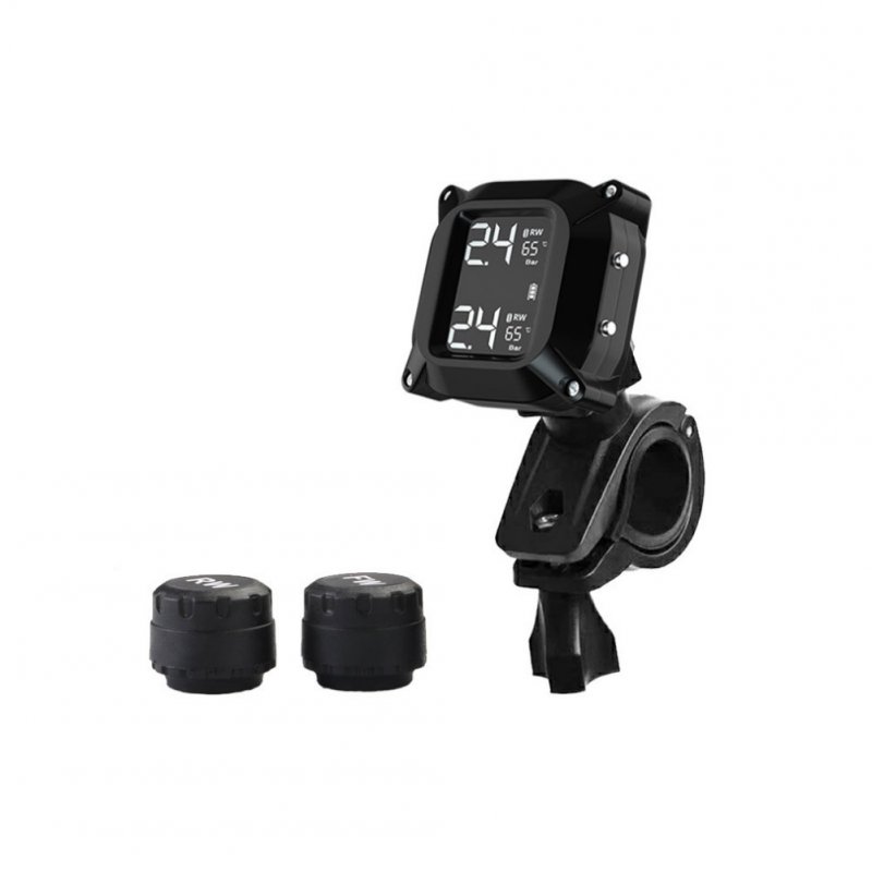 Motorcycle Wireless Tire Pressure Monitoring System Tpms High-precision Digital Display Tyre External Sensors Monitor 