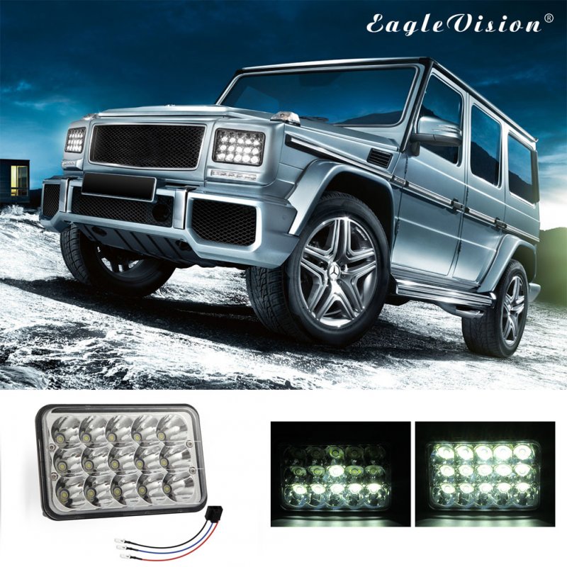 LED Headlight Die-cast Aluminum Casing 150w Square 5inches (4x6)LED Headlamp Suv Truck Working Lights 