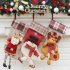 Xd17139 Christmas  Stockings Gift Bags With Santa Claus Snowman Reindeer Pattern For Christmas Decorations Santa Claus