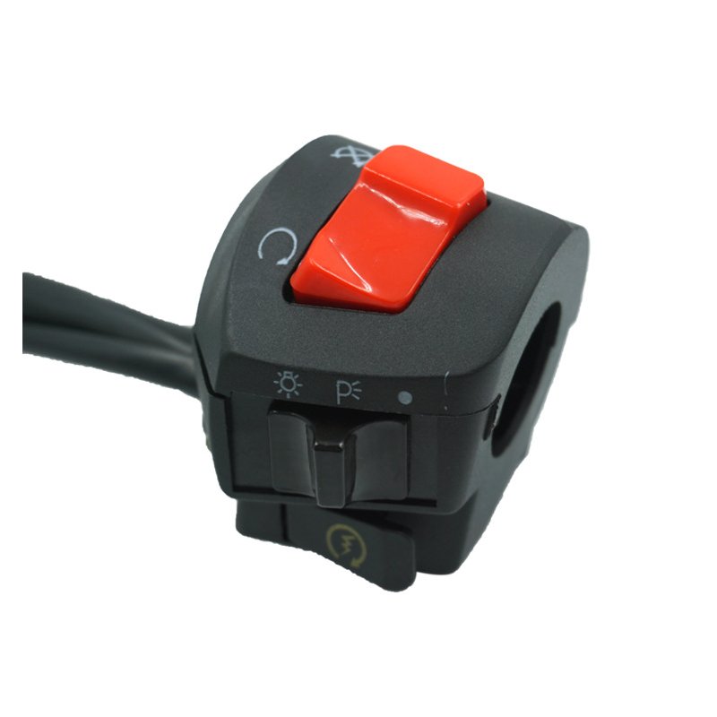 7/8'' Universal Handlebar Motorcycle Horn ON-OFF Turn Signal Headlight Switch 