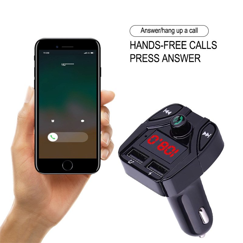 Car MP3 Player FM Transmitter Multifunction Hands-free Call Car Bluetooth Player USB Charger TF Card Support 