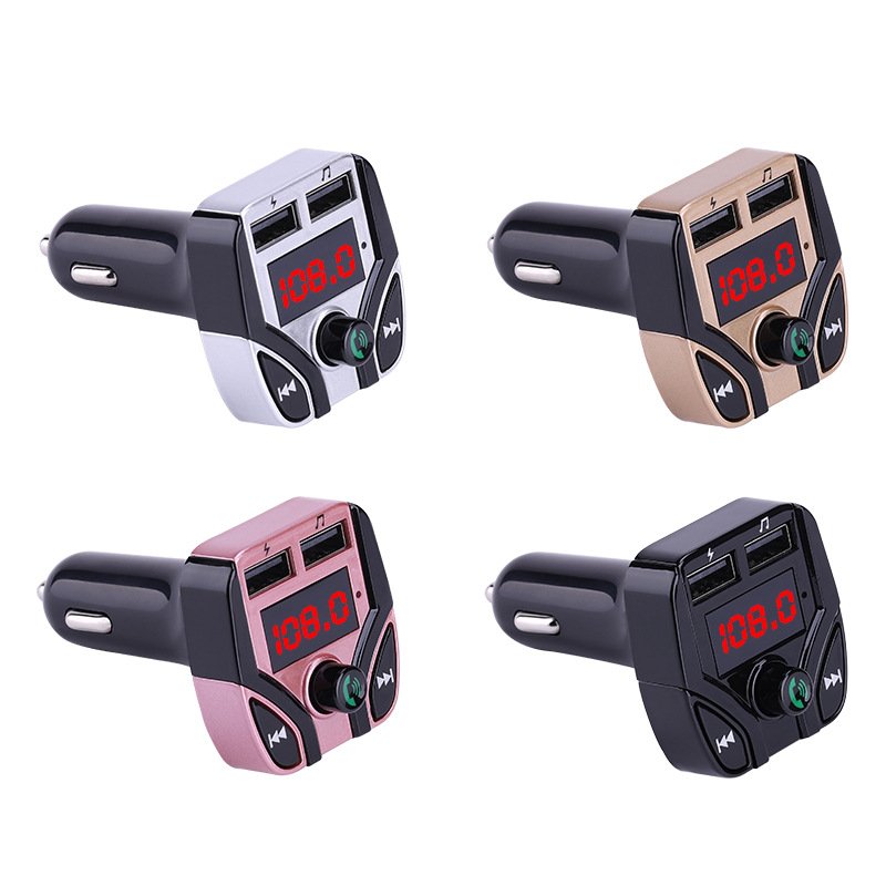 Car MP3 Player FM Transmitter Multifunction Hands-free Call Car Bluetooth Player USB Charger TF Card Support 