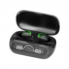 Xg02 Tws Wireless Bluetooth-compatible 5.1 Headset Led Large Screen Display Hifi Music Headphones Sports Earbuds black