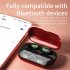 Xg02 Tws Wireless Bluetooth compatible 5 1 Headset Led Large Screen Display Hifi Music Headphones Sports Earbuds pink