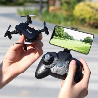 S107 Foldable Mini Drone RC 4K FPV HD Camera Wifi FPV Dron Selfie RC Helicopter Juguetes Toys for Boys Girls Kids 4k